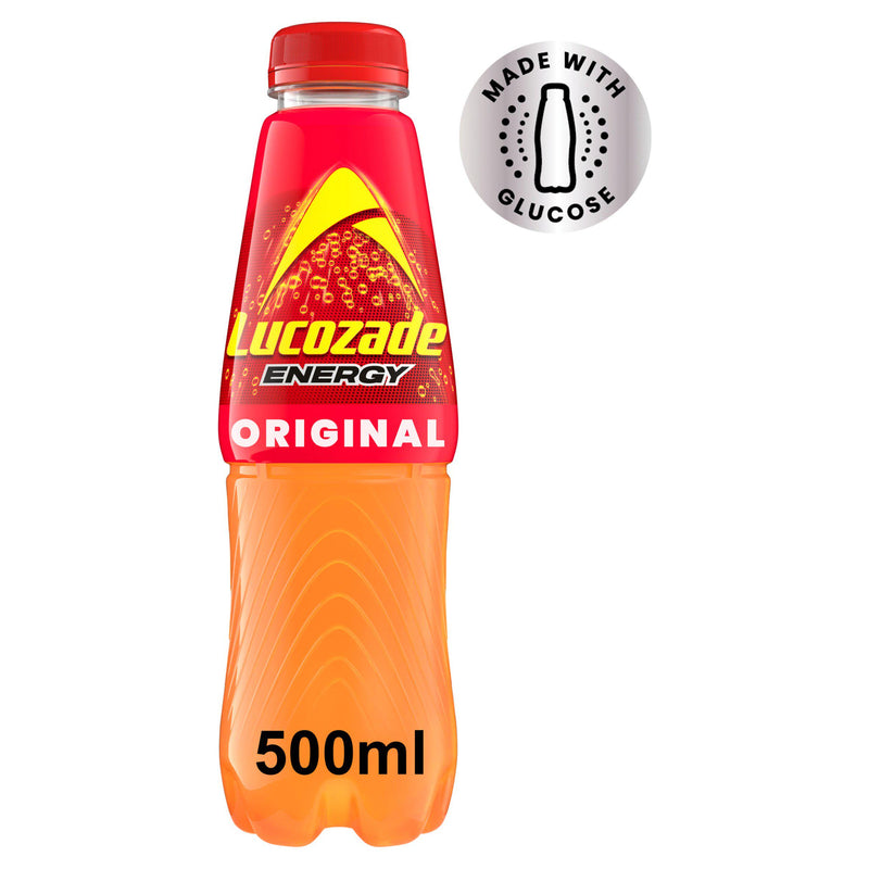 Lucozade energy drink original 500ml (British brand)