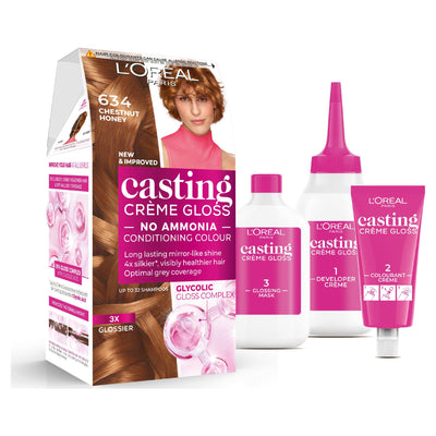Sainsburys L'Oreal Paris Casting Creme Gloss Chestnut Honey Brown Semi Permanent Hair Dye 634- Buy online at McGrocer