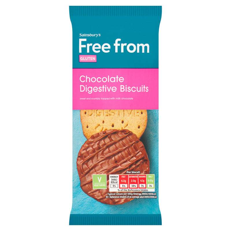 Sainsbury's Free From Chocolate Digestives 200g