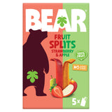 Sainsburys BEAR Fruit Splits Strawberry & Apple Dried Fruit Snack Multipack 5x20g- Buy online at McGrocer