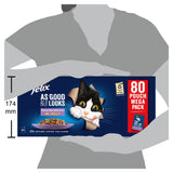 Felix wet cat food pouch selection 80 x 85g - British product