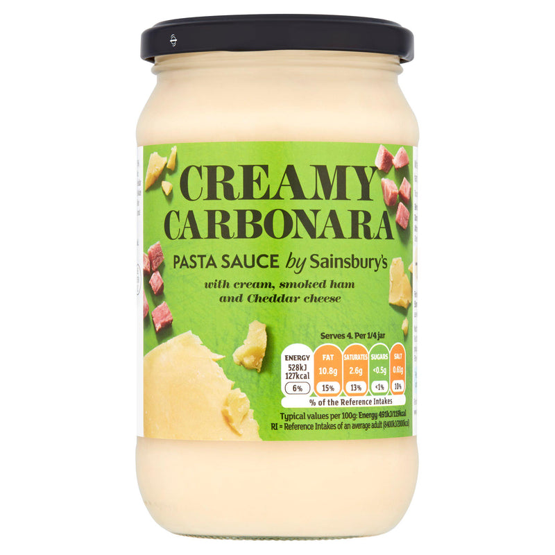 Sainsbury's Pasta Sauce Carbonara 430g - British product