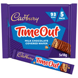 Sainsburys Cadbury Timeout Milk Chocolate Wafer Multipack Biscuit Bars 5 x 18g- Buy online at McGrocer