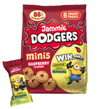 Jammie Dodgers minis raspberry biscuits 6 snack packs, UK version