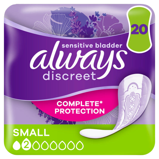 Always Discreet Women Small Incontinence Pads x20 GOODS Sainsburys   