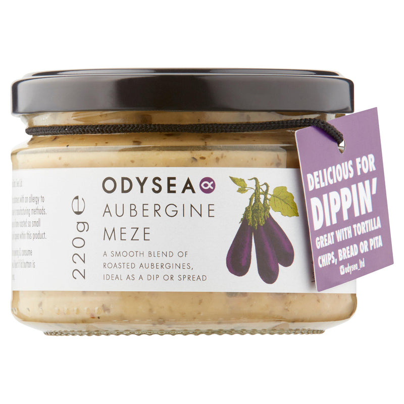 Odysea Aubergine Meze dip 220g, imported from the UK
