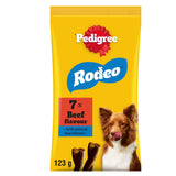 Sainsburys Pedigree Rodeo Adult Dog Treats Beef Sticks x7 123g- Buy online at McGrocer