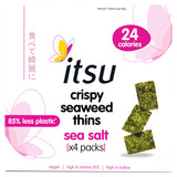 Sainsburys Itsu Crispy Seaweed Thins Sea Salt Roasted Seaweed Snack 4x5g- Buy online at McGrocer