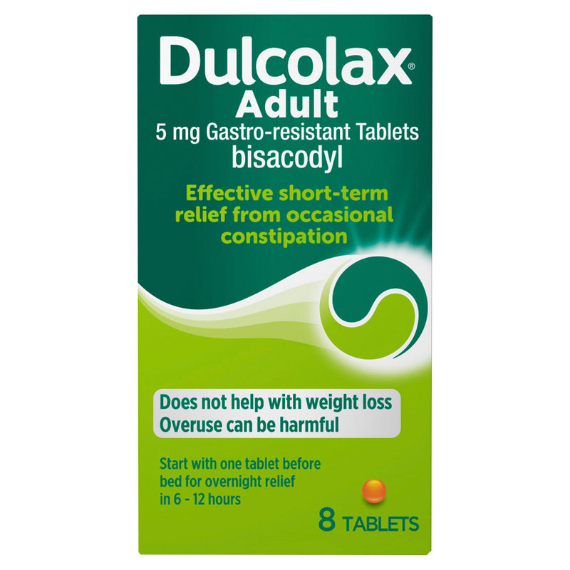 Dulcolax laxative tablets 5mg 8 tablets, imported from the UK