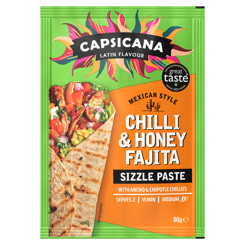 Capsicana cooking paste Chilli & Honey 60g, UK version