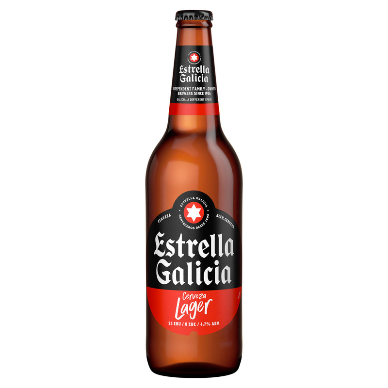 Estrella Galicia Spanish lager beer 660ml (British brand)