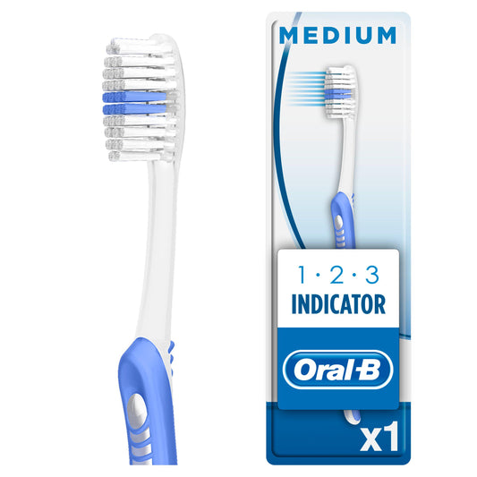 Oral-B 123 Indicator Medium Manual Toothbrush GOODS Sainsburys   