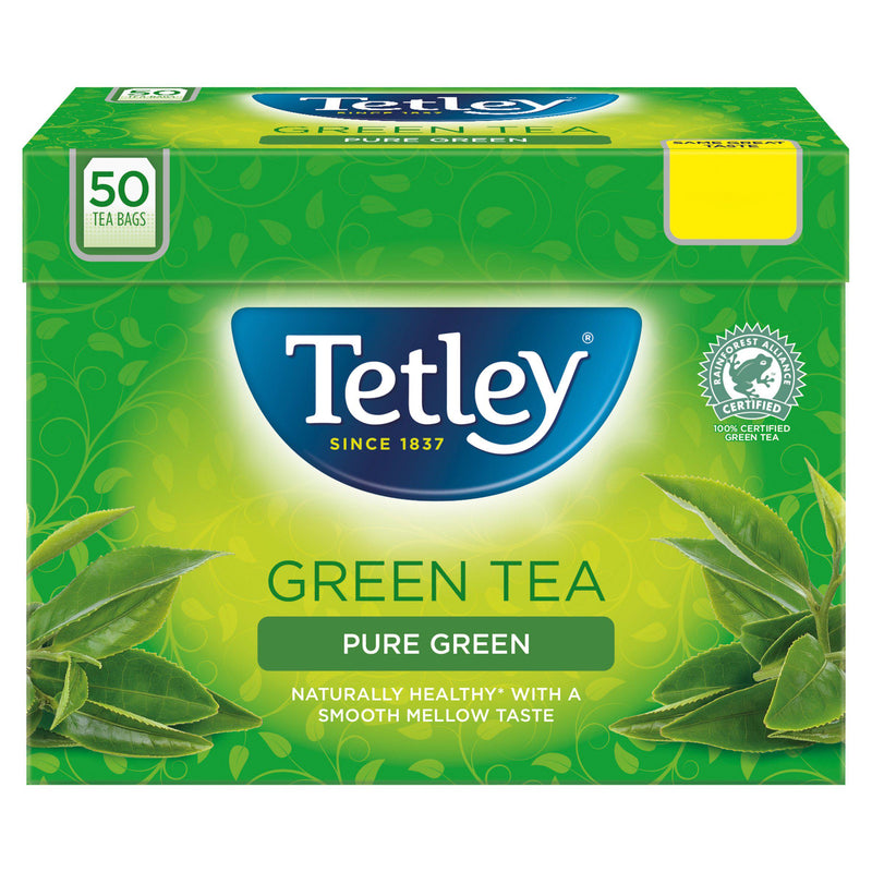 Tetley Pure Green Tea x50 Tea Bags 100g