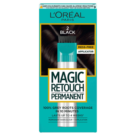 L'Oréal Magic Retouch Permanent Root Concealer Touching Up Black 2 Grey Hair Dye GOODS Sainsburys   