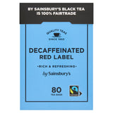 Sainsburys Sainsbury's Red Label Fairtrade Decaf Black Tea Bags 250g (80 Tea Bags)- Buy online at McGrocer