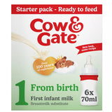 Cow & Gate first infant milk starter pack 6x70ml, UK version