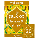 Sainsburys Pukka Organic Lemon Ginger & Manuka Honey Herbal Tea Bags 20 Pack- Buy online at McGrocer