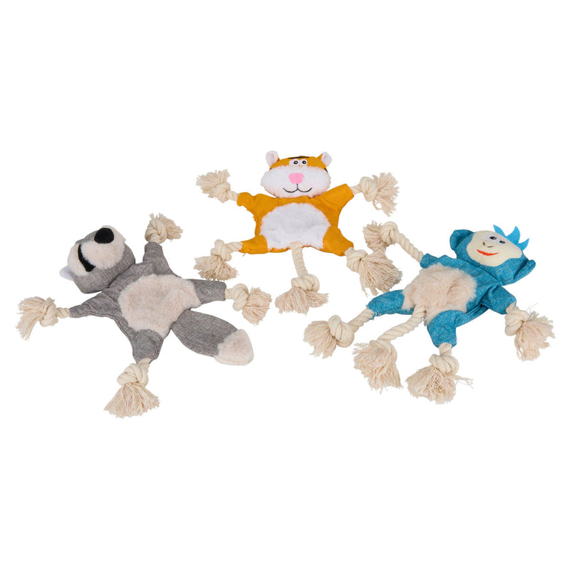 Petface mixed crinkle animals plush dog toys, imported from the UK