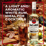 Bacardi Carta Blanca Superior white rum 100cl - British product