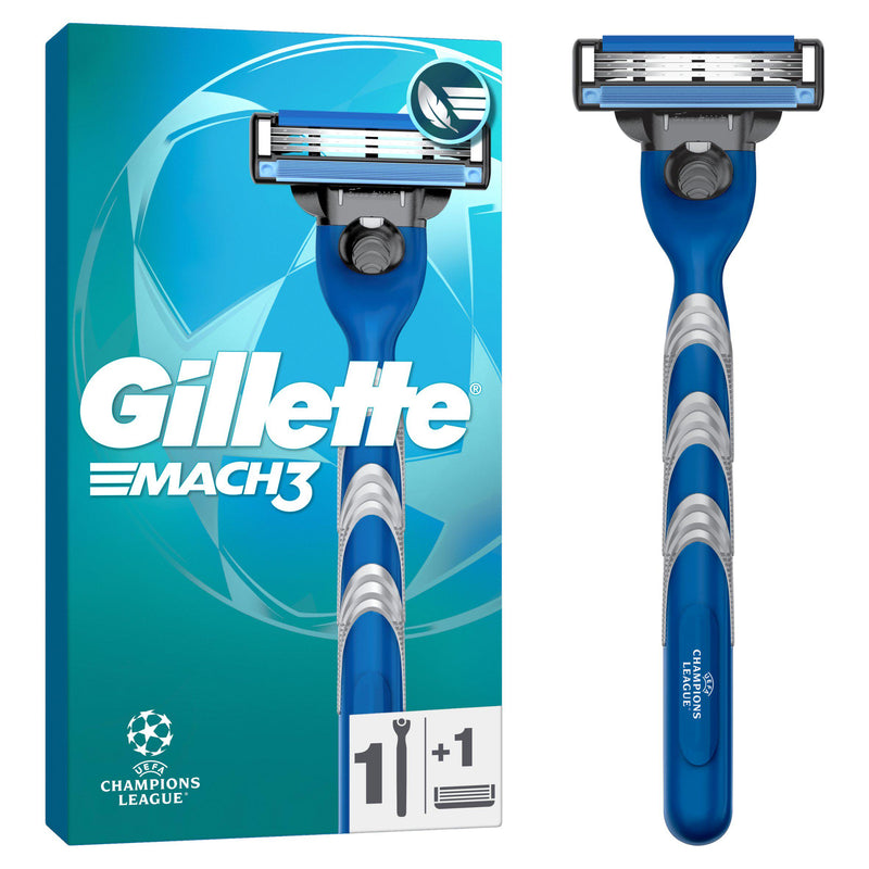 Gillette Mach3 men's razor handle and blade, imported from the UK