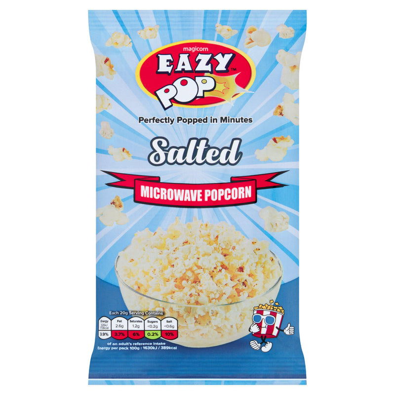 Eazypop microwave popcorn salted 85g bag, UK version