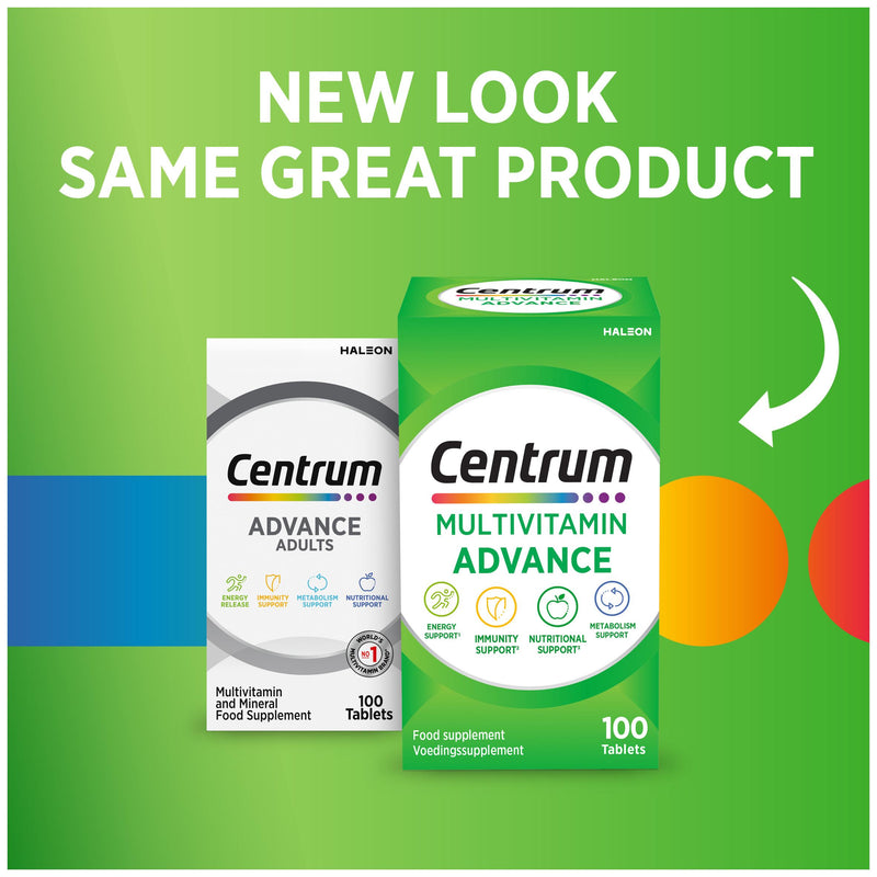 Centrum Advance Multivitamin Tablets Box of 100 - British product