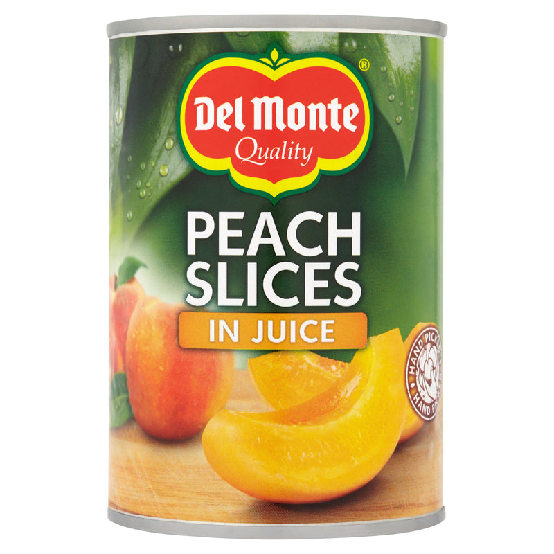Del Monte peach slices in juice 415g, UK version