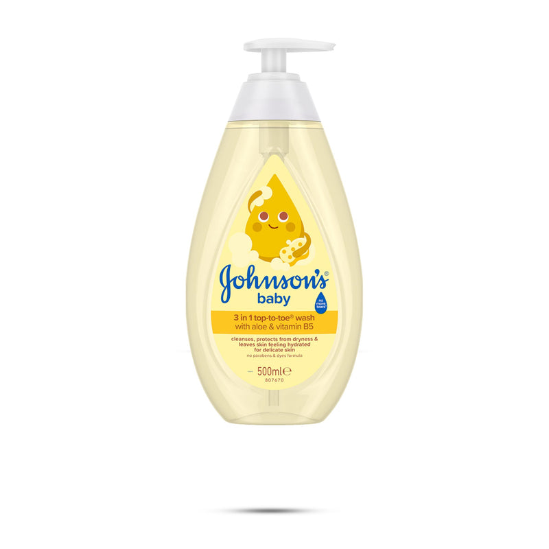 Johnson's Top To Toe Baby Wash 500ml, imported from the UK