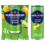 San Pellegrino sparkling lemon mint drink 4 x 330ml (British brand)