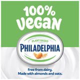 Philadelphia vegan cream cheese alternative almond oat 145g, imported from the UK