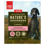Sainsbury's senior dog food terrine with salmon and vegetables 395g (British brand)