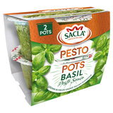 Sacla' Classic Basil Pesto 2x45g, imported from the UK