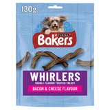 Bakers Whirlers Dog Treats Bacon And Cheese 130g