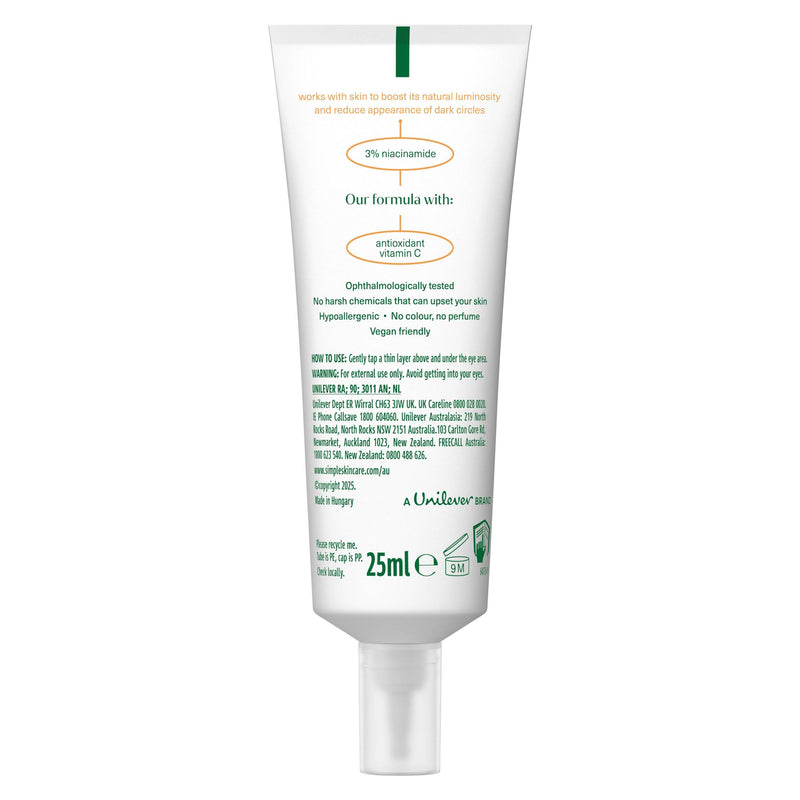 Simple brightening eye gel 25ml (British brand)