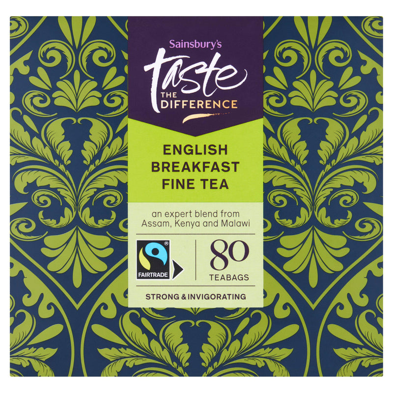 Sainsbury's English Breakfast tea bags 250g 80 teabags - British product