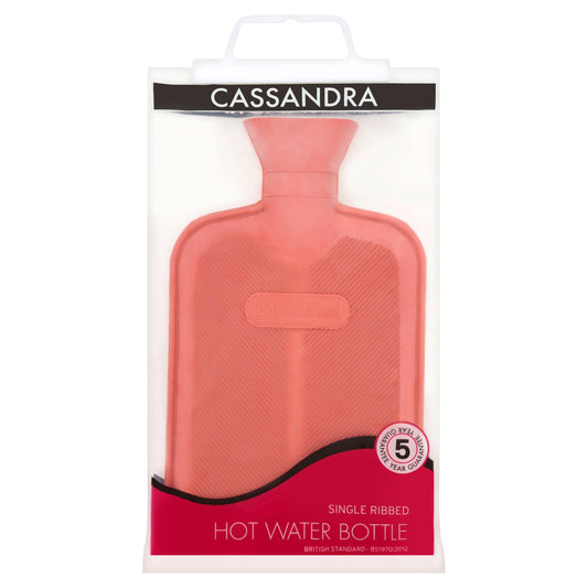 Cassandra Single Ribbed Hot Water Bottle GOODS Sainsburys   