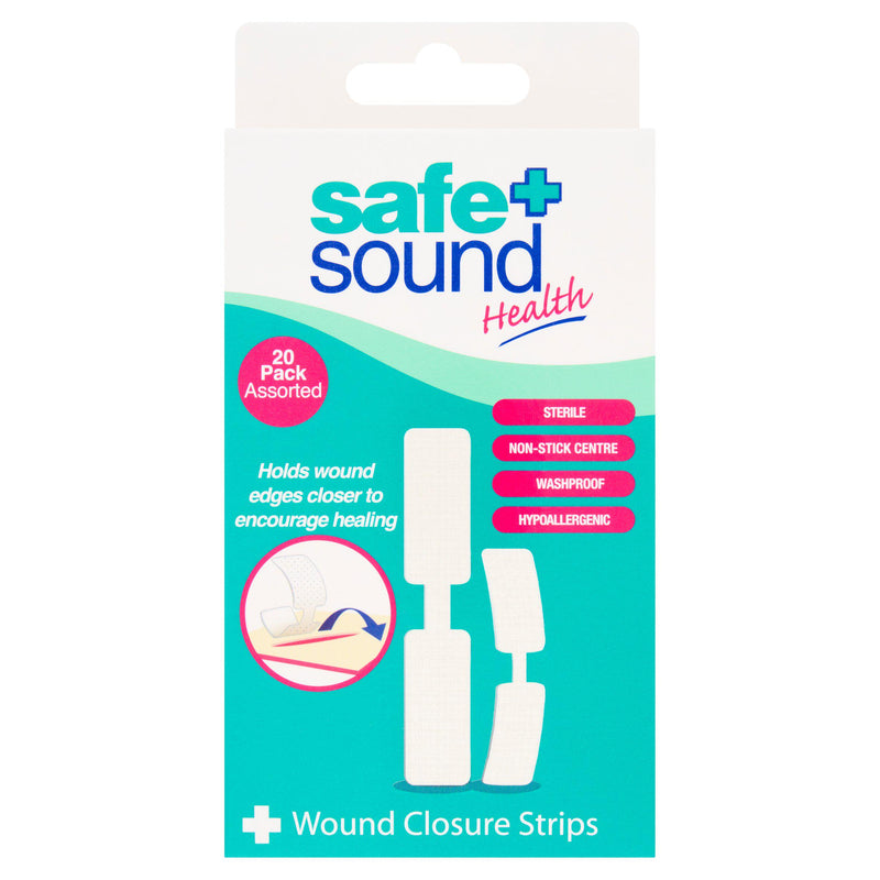 Safe + Sound Health Wound Closure Strips Assorted 20 (British brand)