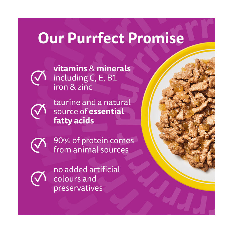 Whiskas 7+ poultry feasts in jelly senior cat food 12x85g, imported from the UK