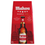 Mahou Beer lager 4 pack 330ml, imported from the UK