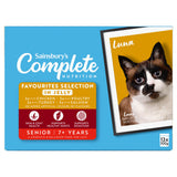 Sainsbury's senior cat food meat and fish selection 12x100g - British product