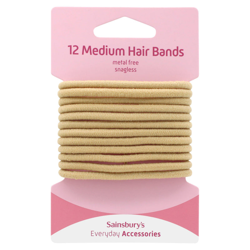 Sainsbury's hair bands medium blonde x12 - British product