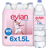 Evian Natural Bottled Mineral Still Water 6x1.5L