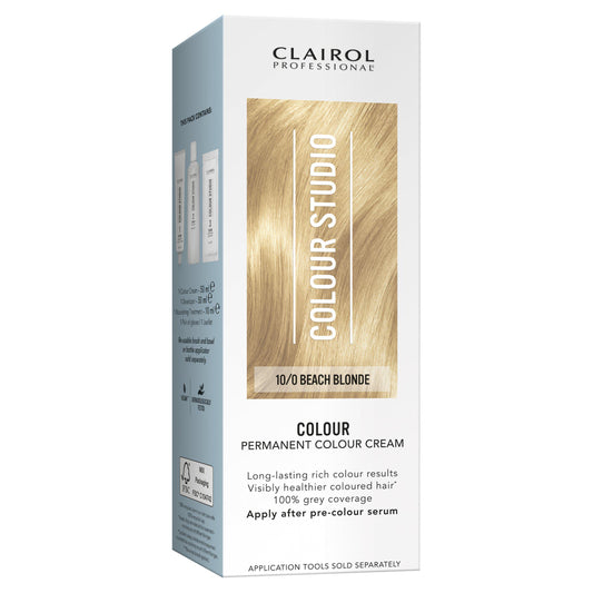 Clairol Professional Colour Studio 10/0 Beach Blonde Permanent Colour Cream GOODS Sainsburys   
