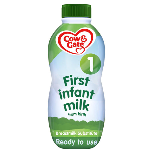 Cow & Gate 1 First Baby Milk Formula Liquid From Birth Ready To Feed 1L GOODS Sainsburys   