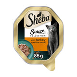 Sainsburys Sheba Fine Recipes Turkey in Gravy Adult Wet Cat Food Tray 85g- Buy online at McGrocer