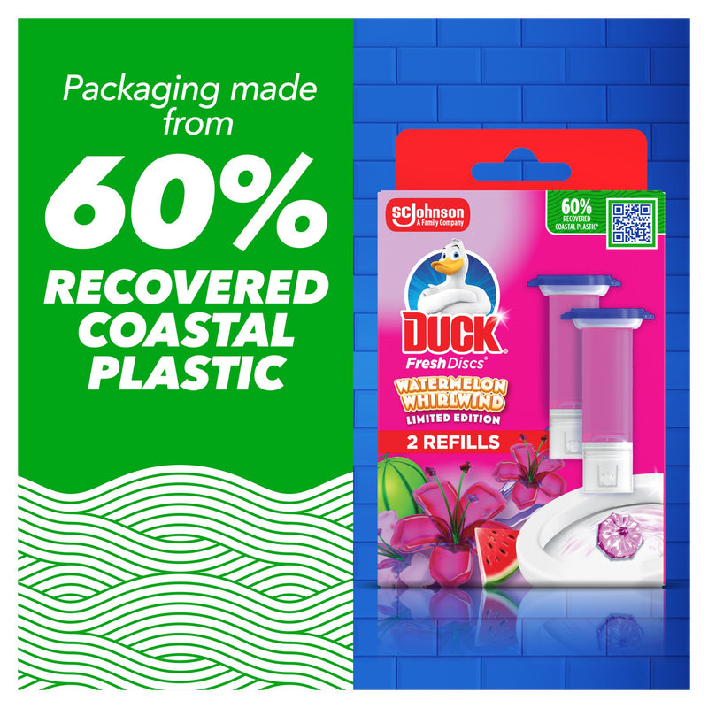 Duck toilet gel refill Watermelon Whirlwind 2x36ml, UK version