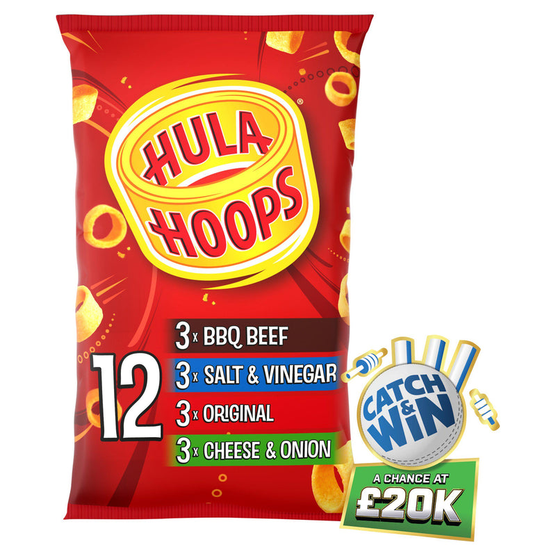 Hula Hoops variety crisps multipack 12x24g, UK version