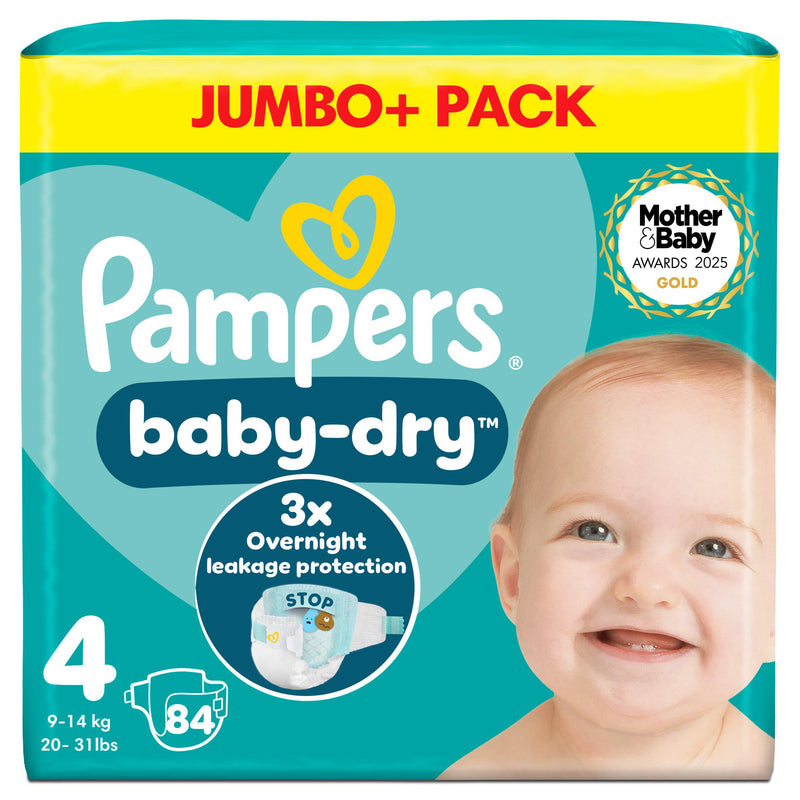 Pampers Baby Dry nappies size 4 (84 pack) - British product