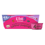 Sainsburys Ella's Kitchen Strawberry + Blackcurrant Summer Pudding Organic Baby Fruit Pudding 7 Months+ 4x80g- Buy online at McGrocer