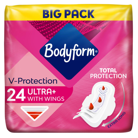 Bodyform Cour V Ultra Normal Sanitary Towels Wings x24 GOODS Sainsburys   